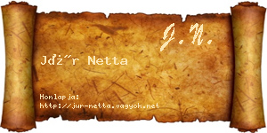 Jür Netta névjegykártya